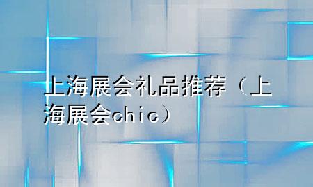 上海展会礼品推荐（上海展会chic）